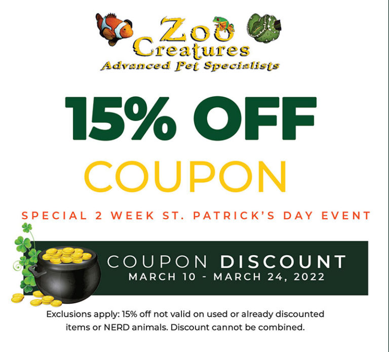 Sales And Specials At Zoo Creatures NH